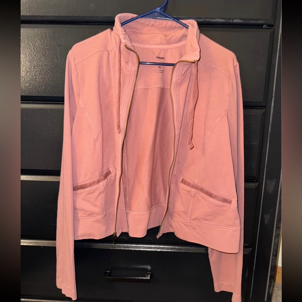 Sonoma Pink Bomber Jacket with Zip Pockets